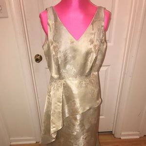 Cream gold mother of bride dress